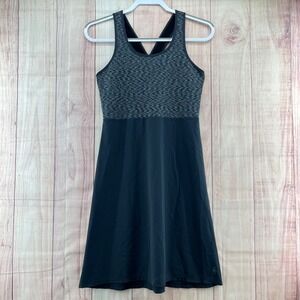 Smartwool Women Merino Wool Blend Space Dye Active‎ Dress Black XSmall Racerback